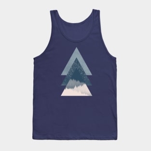 Geometric abstract night landscape art Tank Top